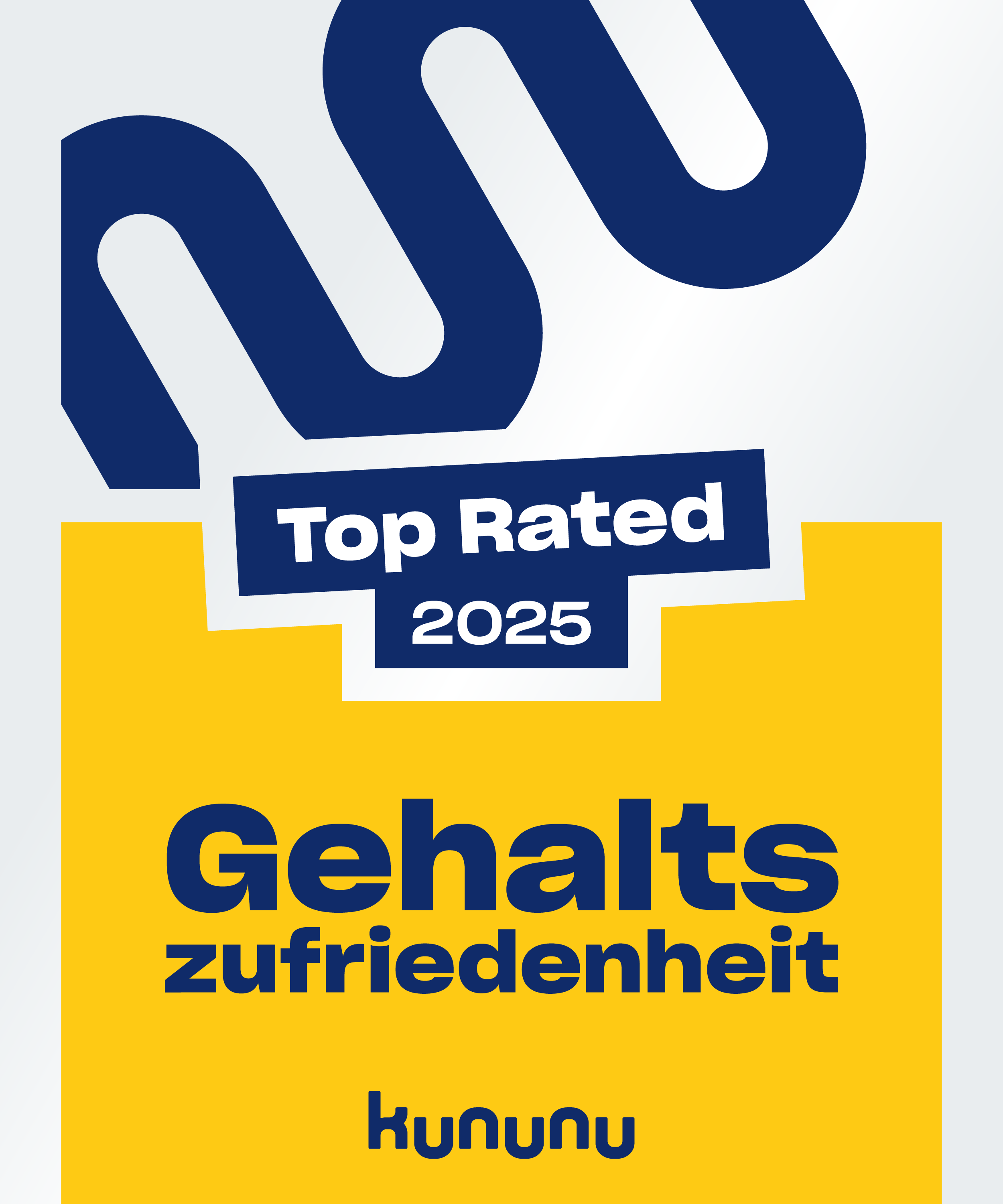 Logo zeigt eine positive Bewertung der Gehaltsbewertung durch Kununu